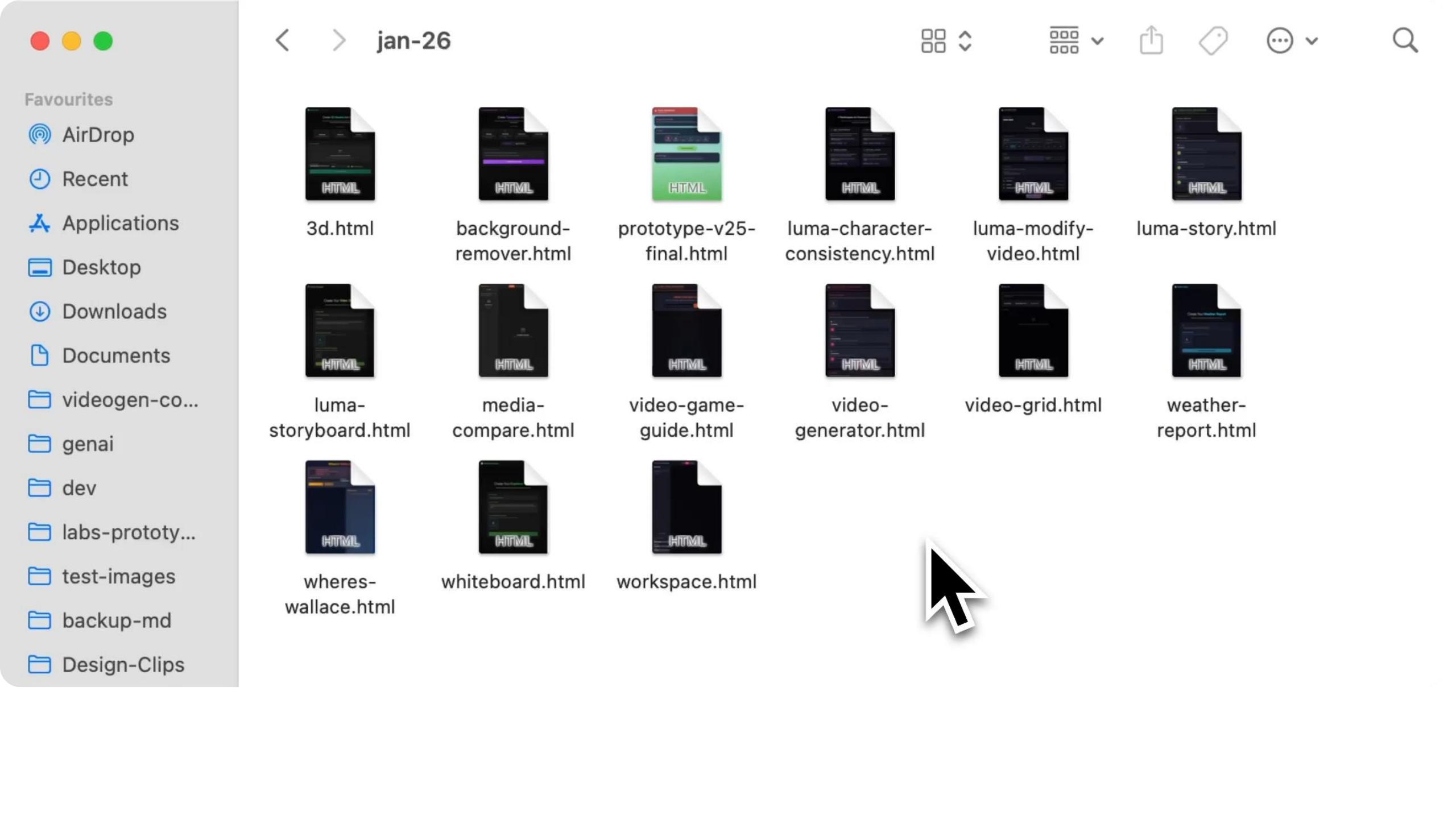 Slide 33 — Bring in relevant HTML files (don't start from an empty room)