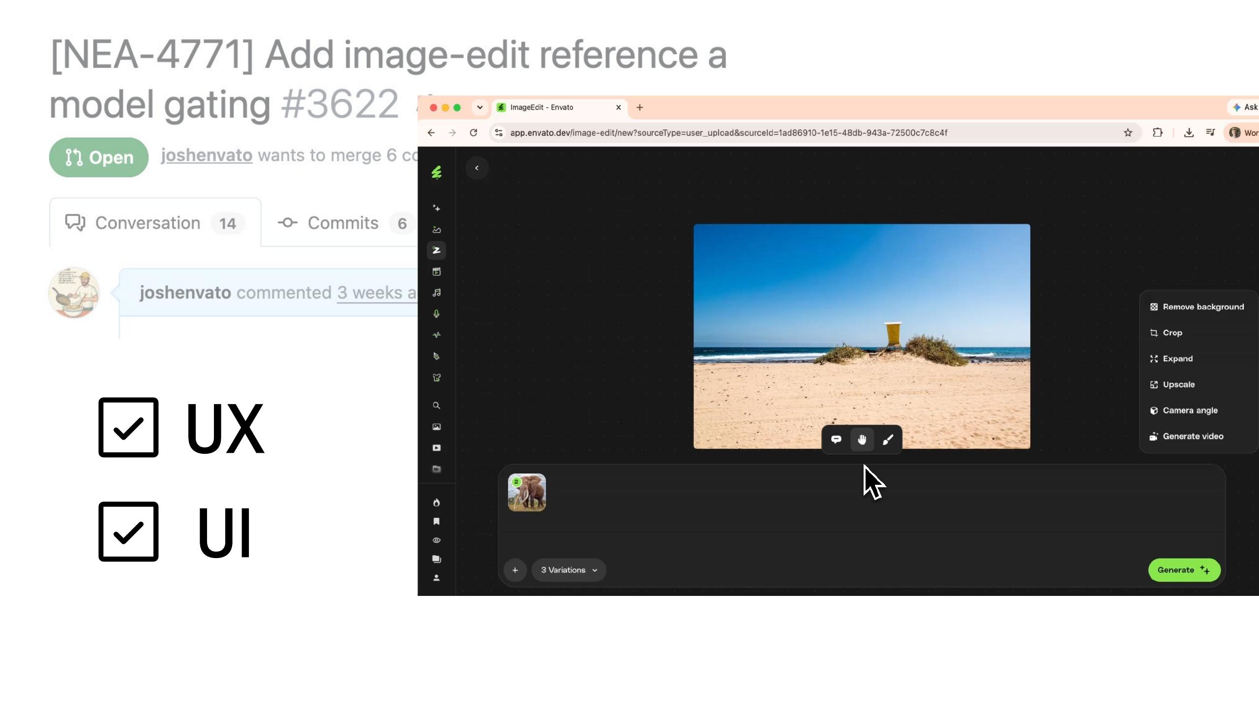 Slide 41 — Expressing UX/UI shortfalls via a PR → next habit: Collaboration