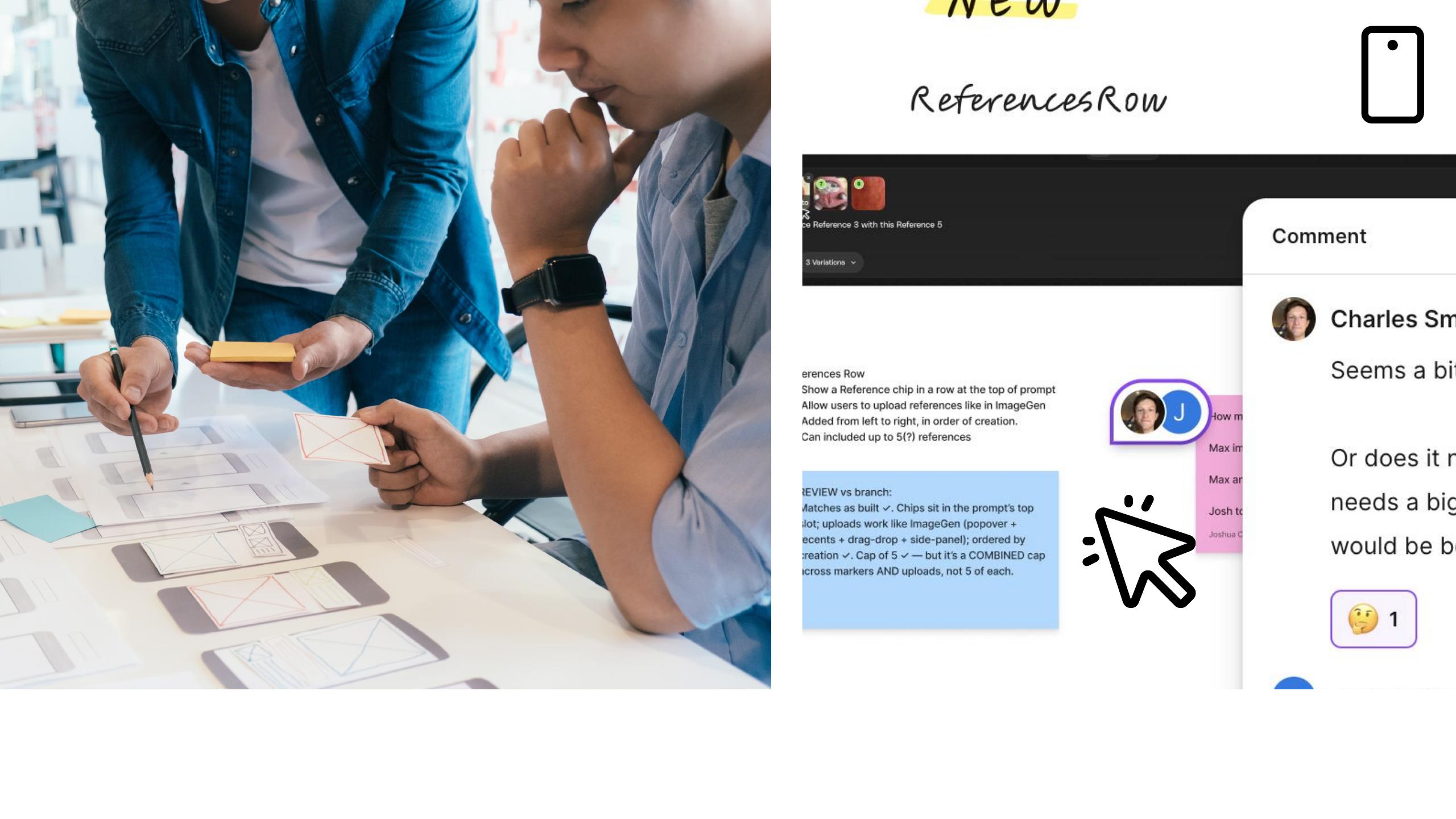 Slide 44 — Digital: butcher's paper, sticky notes, Figma / FigJam