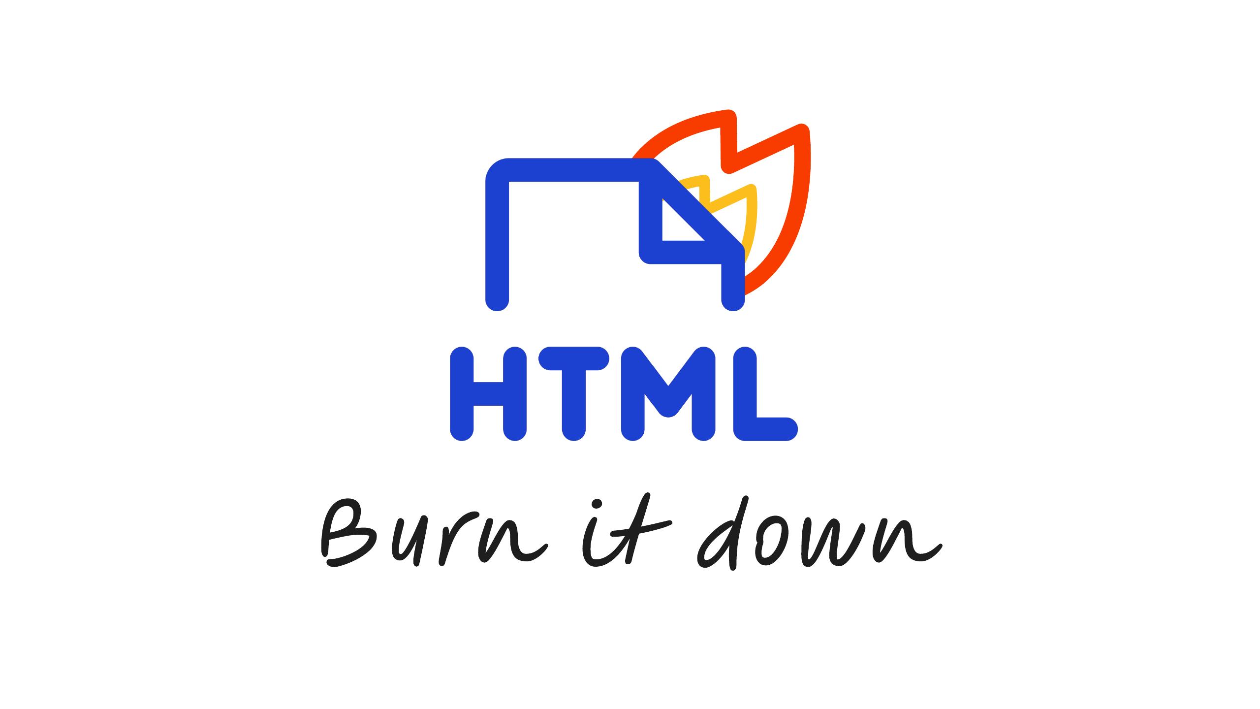 Slide 50 — "Burn it down" — take the idea and lay out the pieces