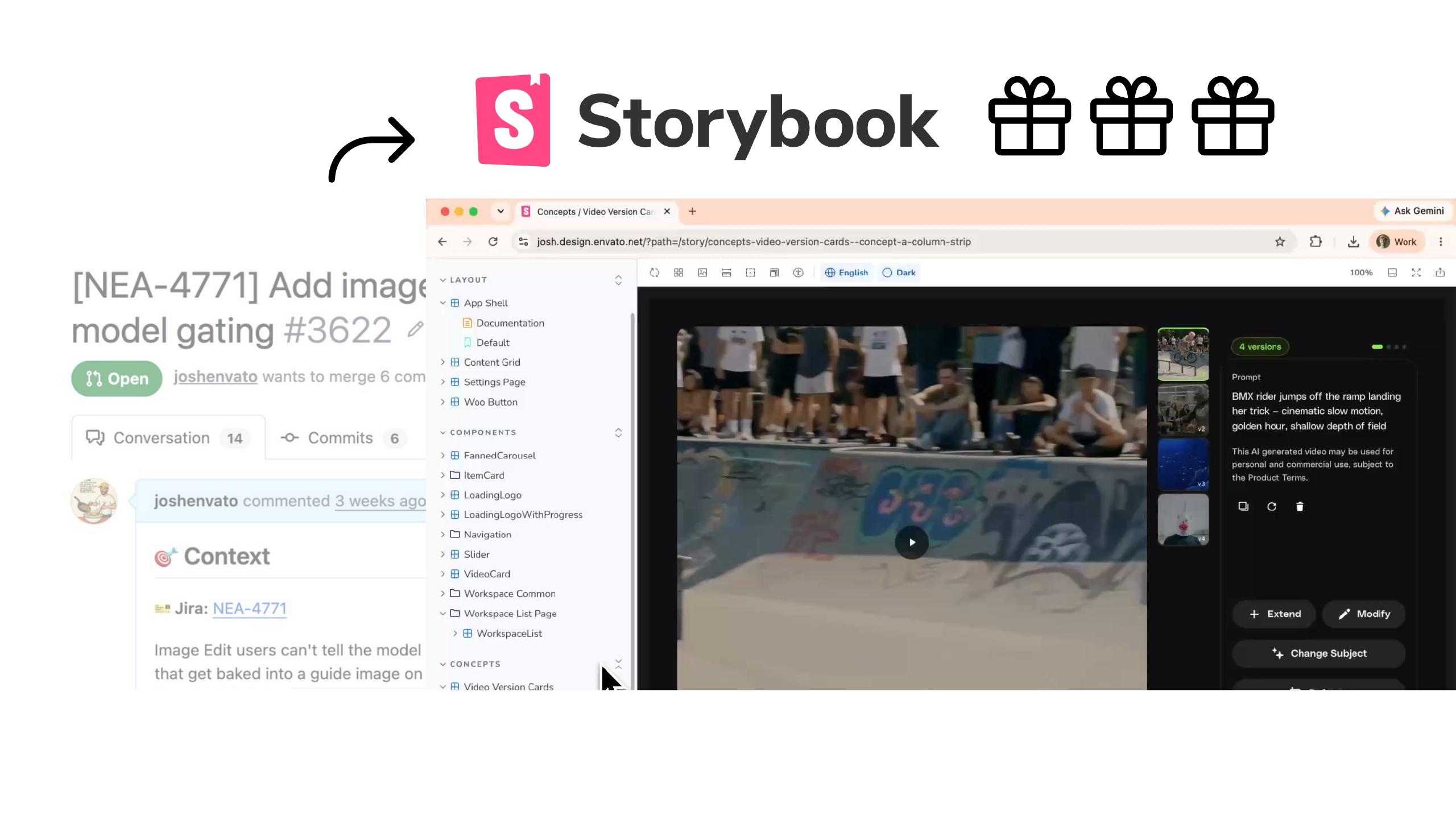 Slide 53 — Storybooks: portable, cherry-pickable "little gifts" of momentum